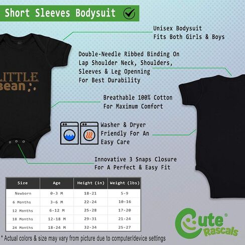 Cute Rascals Custom Baby Bodysuit Little Bean A Food & Beverage Cupcakes Funny Boy & Girl Baby Clothes in Saudi Arabia
