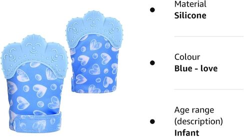 2Pack Silicone Teething Mitt, Soothing Infant Teething Mitten Pain Relief, Prevent Scratches Glove, Safe Silicone Teething Toys for 0-12 Months in Saudi Arabia