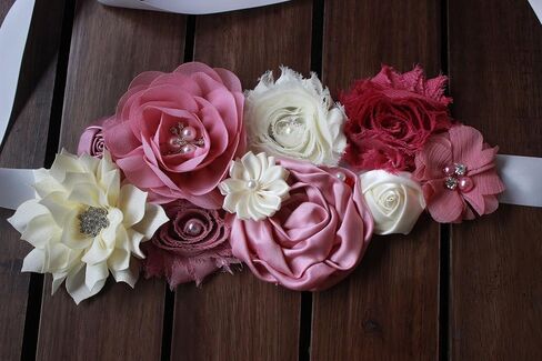 nania maternity pregnancy sash for Mon to be baby shower sash flower sash in Kuwait