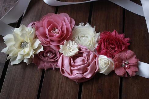 nania maternity pregnancy sash for Mon to be baby shower sash flower sash in Kuwait