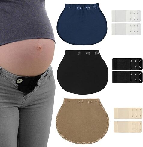 Maternity Pants Extender with Bra Extender Pregnancy Belt Extender Adjustable Elastic Waistband Extender for Pregnant Women in Saudi Arabia