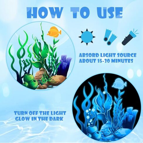 Zonon Under The Sea Wall Decals Coral Reef and Seaweed, Ocean Wall Decals Stickers, Undersea Decor Stickers, Underwater Sea Stickers for Nursery Living Room Office(Classic Style) in Saudi Arabia