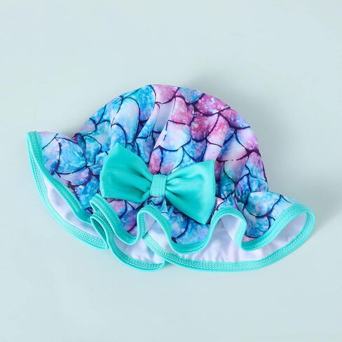 Baby Girl Summer Swimsuit with Hat Toddler Girls Bikini Sets Infant Bathing Suit Beach Outfits in Kuwait