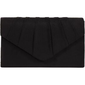BBjinronjy Clutch Purse Evening Bag for Women Evening Wedding Party Velvet Suede Pleated Handbag