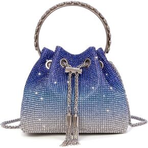 Sweetovo Bling Crystal Rhinestone Purse for Women Sparkly Clutch Handbag Crossbody Bag for Evening Wedding Party Prom