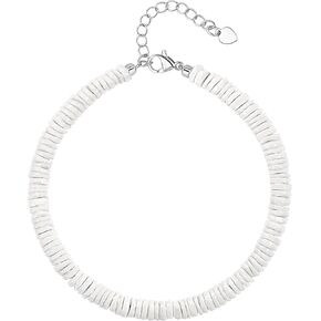 POTESSA Ankle Bracelets for Women Adjustable Boho Pearl Beads Natural Shell Anklet Handmade Beach Foot Jewelry in Saudi Arabia