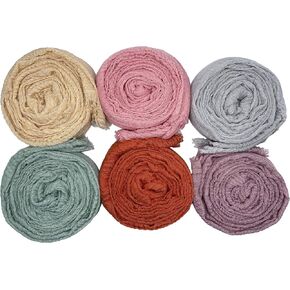 MANSHU 6 PCS Women Soft Scarf Shawl Long Scarf, Scarf and Wrap, Big Head Scarf