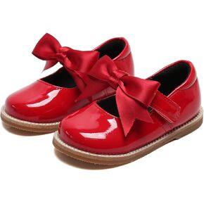ESTINE Toddler Kids Bow School Uniform Oxford-Little Girls Flower Dress Party Shoes