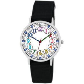 Bigbangbang Kids Analog Watch， Learning Time Watch, First Watch Soft Cloth Strap,Read time Study Time Todder Watch,Kindergarten Learn Time Watches,Pink Girl Watch， Girls Ages 7-10…