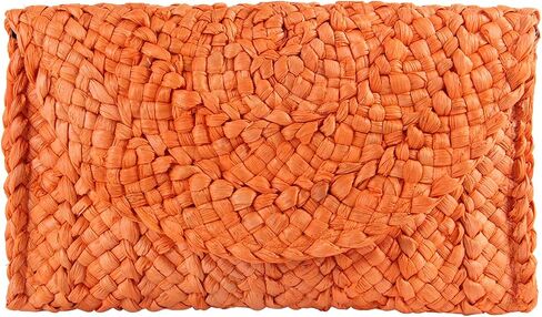 Freie Liebe Straw Clutch Purses للنساء حقائب الشاطئ الصيفية المغلف حقائب اليد المنسوجة in Kuwait