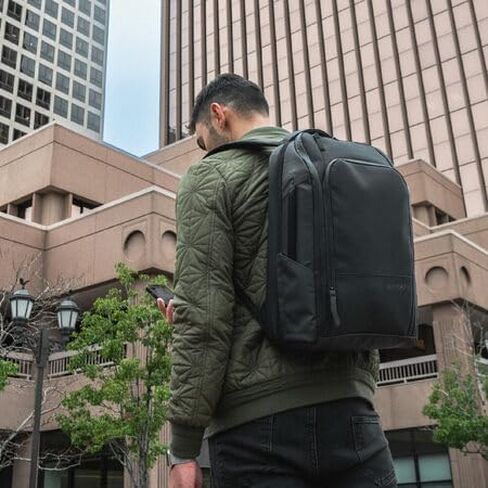 NOMATIC Travel Pack - Mens Travel Backpack - Expandable to 30L - Water Resistant Daypack - TSA-Ready - 16 Laptop in Kuwait