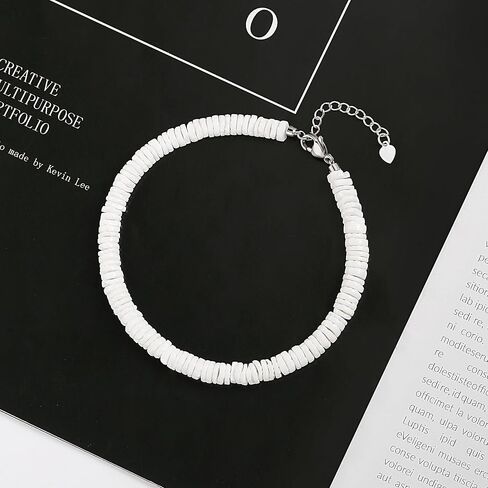 POTESSA Ankle Bracelets for Women Adjustable Boho Pearl Beads Natural Shell Anklet Handmade Beach Foot Jewelry in Kuwait