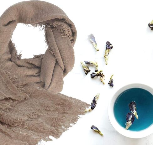 Women Summer Cotton Blend Crinkle Vintage Soft Long Scarf Linen Beach Shawl Wrap in Kuwait