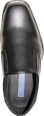 VANGELO Boy Kid Dress Shoe Oxford Lace Up Loafer Slip On Tuxedo Shoes for Prom, Uniform, Wedding Formal Events Size from Toddler to Big Kid in Kuwait