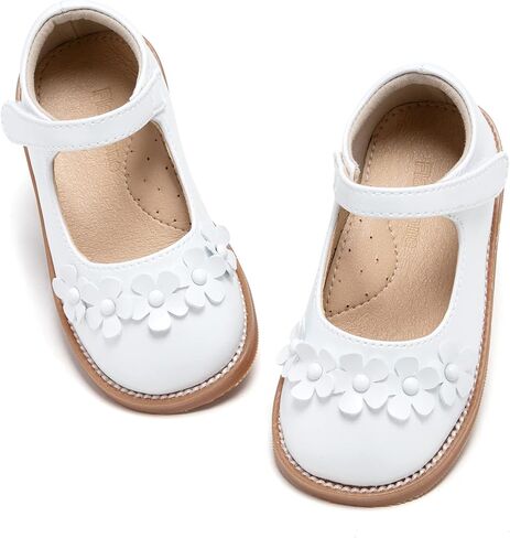 Flaryzone Toddler Girls Mary Jane School Uniform Oxfords Dress Shoes Flats | Wide Round Toe,Cushioned Comfort, Flower Girl shoes for Wedding Party Daily in Saudi Arabia