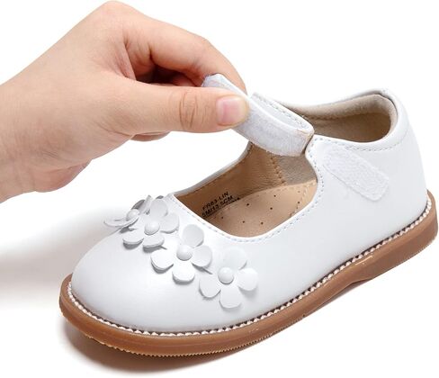 Flaryzone Toddler Girls Mary Jane School Uniform Oxfords Dress Shoes Flats | Wide Round Toe,Cushioned Comfort, Flower Girl shoes for Wedding Party Daily in Saudi Arabia