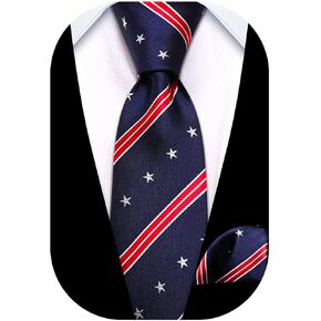 Barry.Wang Boy's Slef Necktie Kids Tie Regular Silk Woven Stripe Flower Solid School Uniforms Pocket Square Wedding Party