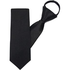 Mantieqingway Pre-tied Ties for Kids Boys 1/2 Pack 14 inch Adjustable Zipper Neck Tie for Wedding Graduation School Uniforms in Kuwait