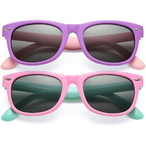 COASION Kids Polarized Sunglasses TPEE Rubber Flexible Shades for Girls Boys Age 3-9 in Saudi Arabia