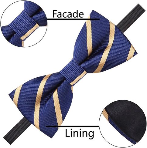 AUSKY 4 Packs Adjustable Pre-tied Bow Tie for Infant baby boys Toddler Child Kids in Different style color in Kuwait