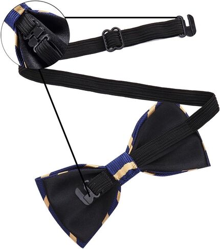 AUSKY 4 Packs Adjustable Pre-tied Bow Tie for Infant baby boys Toddler Child Kids in Different style color in Kuwait