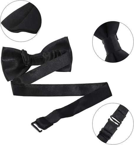 Kids Suspender Bowtie Necktie Sets - Adjustable Elastic Classic Accessory Sets for 6 Months to 13 Year Old Boys & Girls in Kuwait