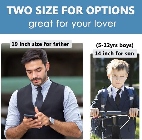 Mantieqingway Pre-tied Ties for Kids Boys 1/2 Pack 14 inch Adjustable Zipper Neck Tie for Wedding Graduation School Uniforms in Kuwait