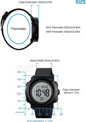 OLAZONE Boys Digital Watch Big Youth Sports Waterproof Military Back Light Teenager Watch 1428 in Kuwait