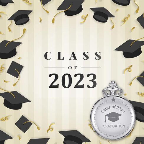 ساعة جيب كلاسيكية من Hicarer فئة المدرسة لعام 2023 هدية تخرج منقوشة مع صندوق تخزين وسلسلة in Saudi Arabia