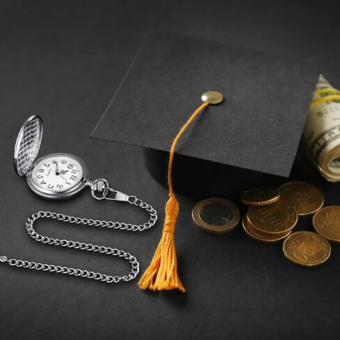 ساعة جيب كلاسيكية من Hicarer فئة المدرسة لعام 2023 هدية تخرج منقوشة مع صندوق تخزين وسلسلة in Saudi Arabia