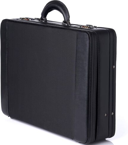 Alpine Swiss Expandable Attache Case Dual Combination Lock Hard Side Briefcase, Black in Saudi Arabia