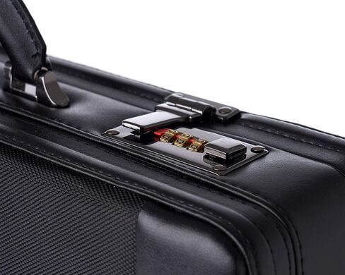 Alpine Swiss Expandable Attache Case Dual Combination Lock Hard Side Briefcase, Black in Saudi Arabia