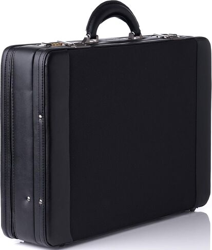 Alpine Swiss Expandable Attache Case Dual Combination Lock Hard Side Briefcase, Black in Saudi Arabia