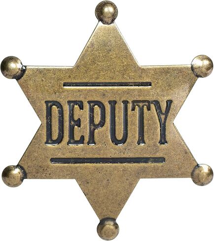 Branded Sheriff Badges - Metal Sheriff Badge for Kids, Girls and Adults - Cowboy Party Decoration in Kuwait