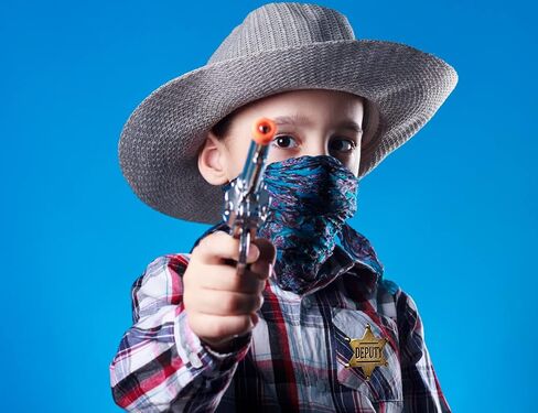 Branded Sheriff Badges - Metal Sheriff Badge for Kids, Girls and Adults - Cowboy Party Decoration in Kuwait