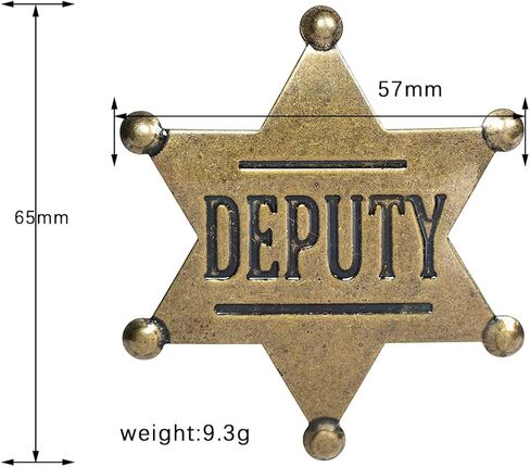 Branded Sheriff Badges - Metal Sheriff Badge for Kids, Girls and Adults - Cowboy Party Decoration in Kuwait