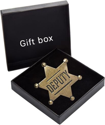 Branded Sheriff Badges - Metal Sheriff Badge for Kids, Girls and Adults - Cowboy Party Decoration in Kuwait