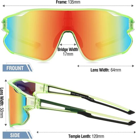 DUCO Kids Polarized Sports Baseball Sunglasses – Ages 8-16, UV Protection in Kuwait