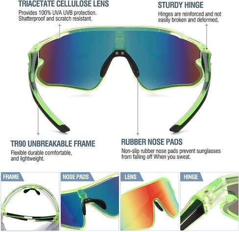 DUCO Kids Polarized Sports Baseball Sunglasses – Ages 8-16, UV Protection in Kuwait