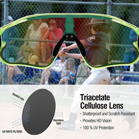 DUCO Kids Polarized Sports Baseball Sunglasses – Ages 8-16, UV Protection in Kuwait