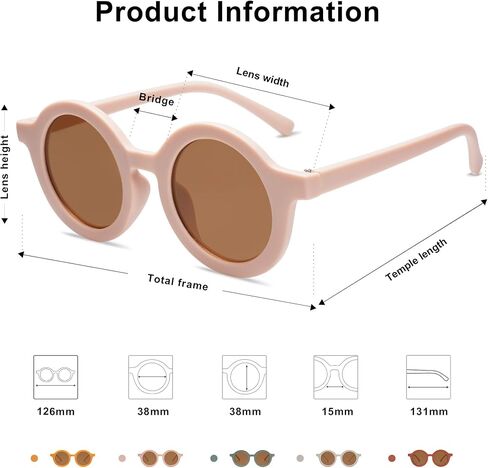 SOJOS Cute Round Polarized Sunglasses for Kids Girls Boys UV400 Protection De Sol Gafas Beach Holiday in Kuwait