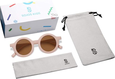 SOJOS Cute Round Polarized Sunglasses for Kids Girls Boys UV400 Protection De Sol Gafas Beach Holiday in Kuwait