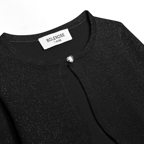 BOLEROSE Girls Long Sleeve Sparkle Cardigan Childrens Kids Bolero Shrug in Kuwait