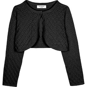 BOLEROSE Girls Long Sleeve Pointelle Knit Childrens Kids Bolero Shrug in Kuwait