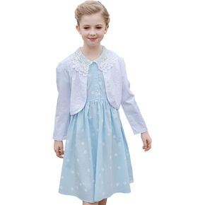 SMILING PINKER Little Girls' Long Sleeve Lace Bolero Cardigan Shrug in Saudi Arabia