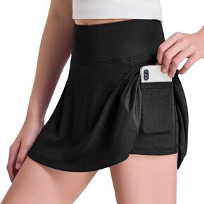 FitsT4 Girl's Golf Skirt Adjustable Waist Active Tennis Skort UPF50+