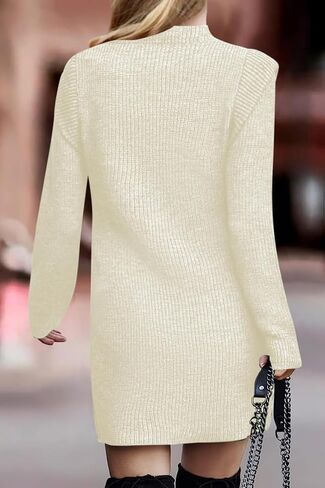 Haloumoning الفتيات طويلة الأكمام سترة فستان الاطفال عادية Crewneck بلوفر مغزول لاعبا 5-14 سنة in Kuwait