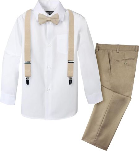 Spring Notion Boys' 4-Piece Suspender Outfit, Customizable Option Available in Kuwait