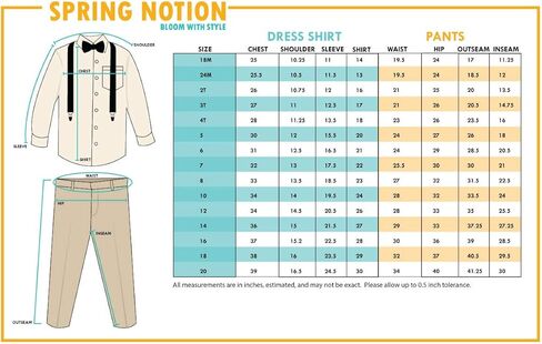 Spring Notion Boys' 4-Piece Suspender Outfit, Customizable Option Available in Kuwait