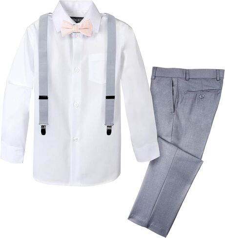 Spring Notion Boys' 4-Piece Suspender Outfit, Customizable Option Available in Kuwait